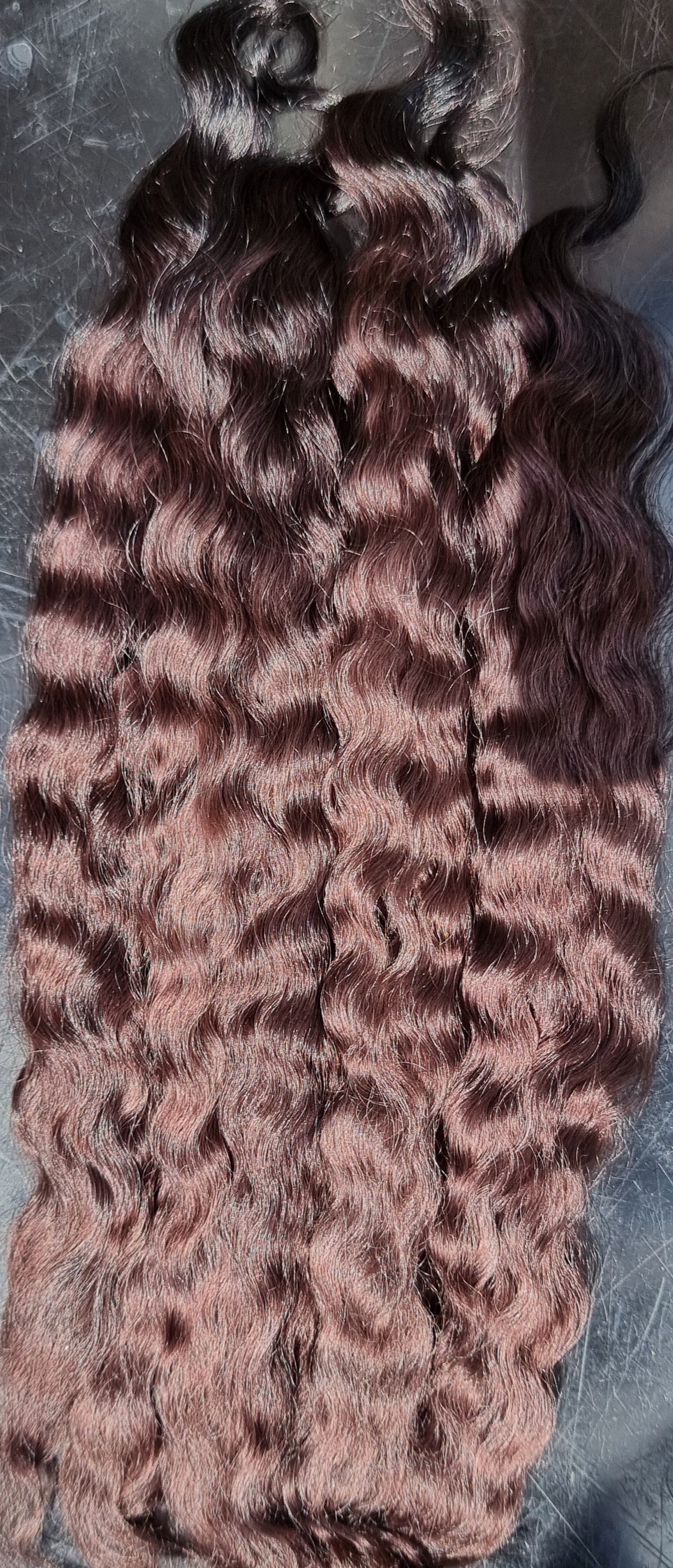 Wavy/Slight wave medium chocolate brown