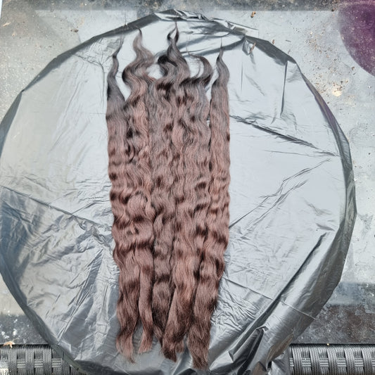 Wavy dark chocolate brown